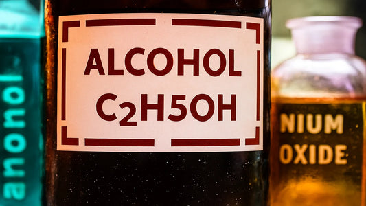 Bottle of Pure Alcohol (Ethanol) With C2H5OH Label